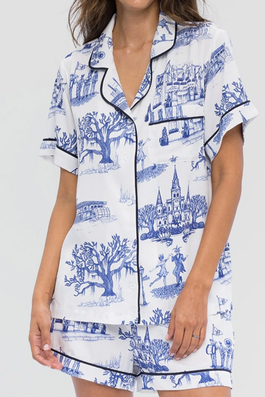 New Orleans Toile Pajama Set