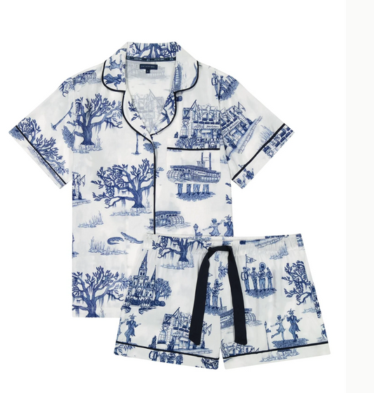 New Orleans Toile Pajama Set