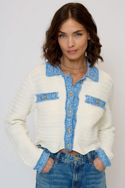 Rose Scallop Edge Sweater