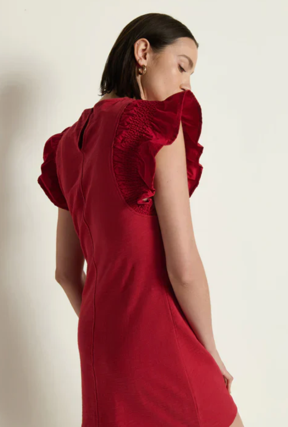 Ellis Ruffle Sleeve Dress